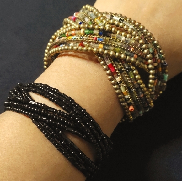 Multicolour adjustable cuff bracelet - Picture 6 of 6